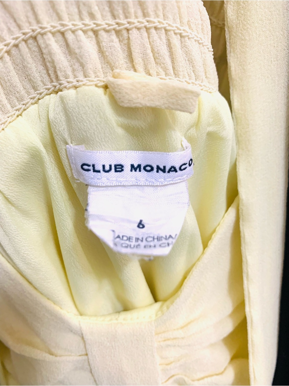 Club Monaco Light Yellow Layered Spaghetti-Strap Dress - Picture 7 of 11